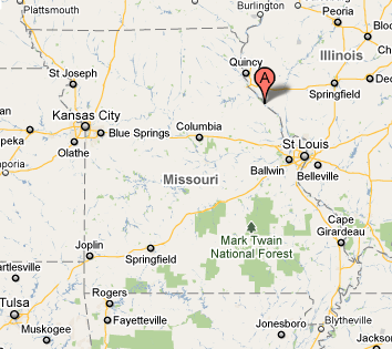 Map of Louisiana, MO Map of Louisiana MO