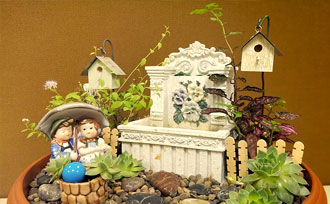 Example of miniature garden