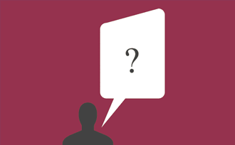 Illustration of person asking a question