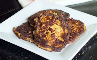 Apple fritters on a plate