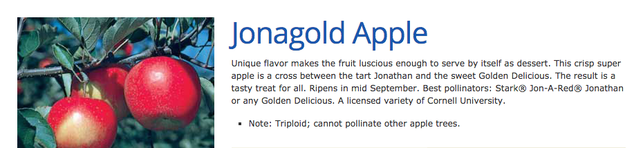 Jonagold Apple Pollinators Triploid