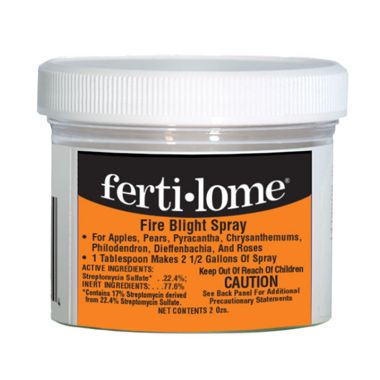 Photo of fireblight spray product container.