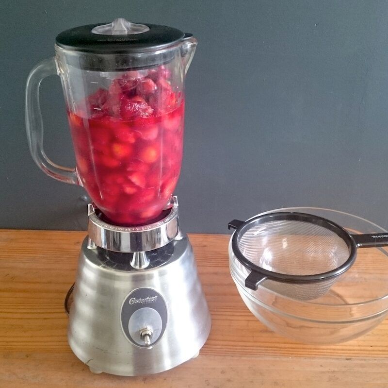 Blender with Strawberries