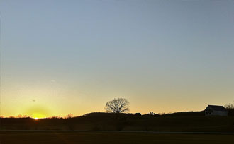 Photo of sunset in winter