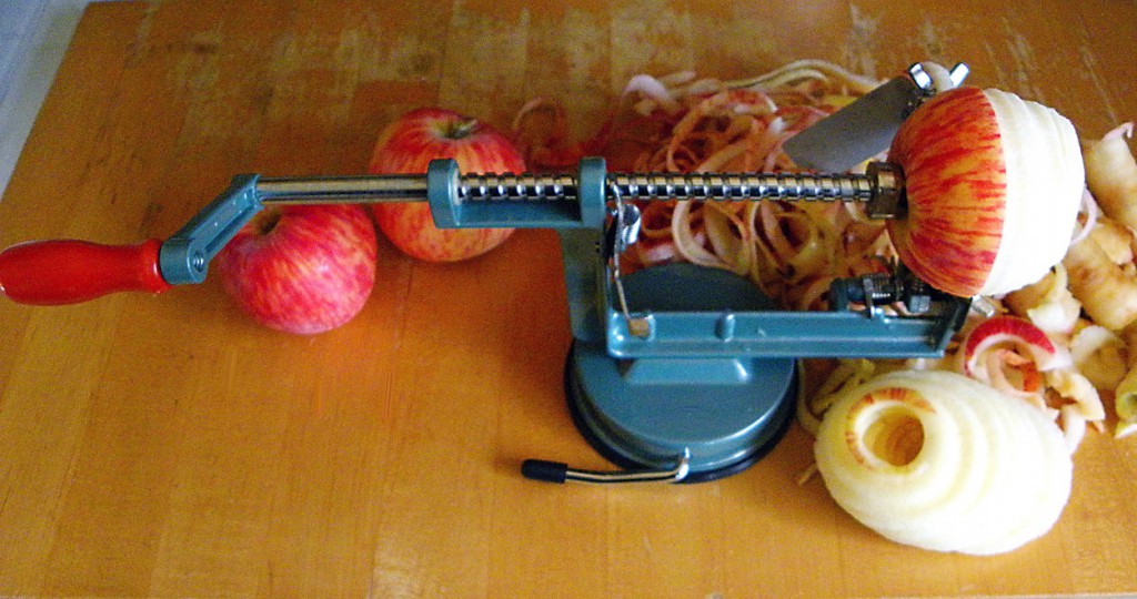 Peeling Apples with Apple Peeler