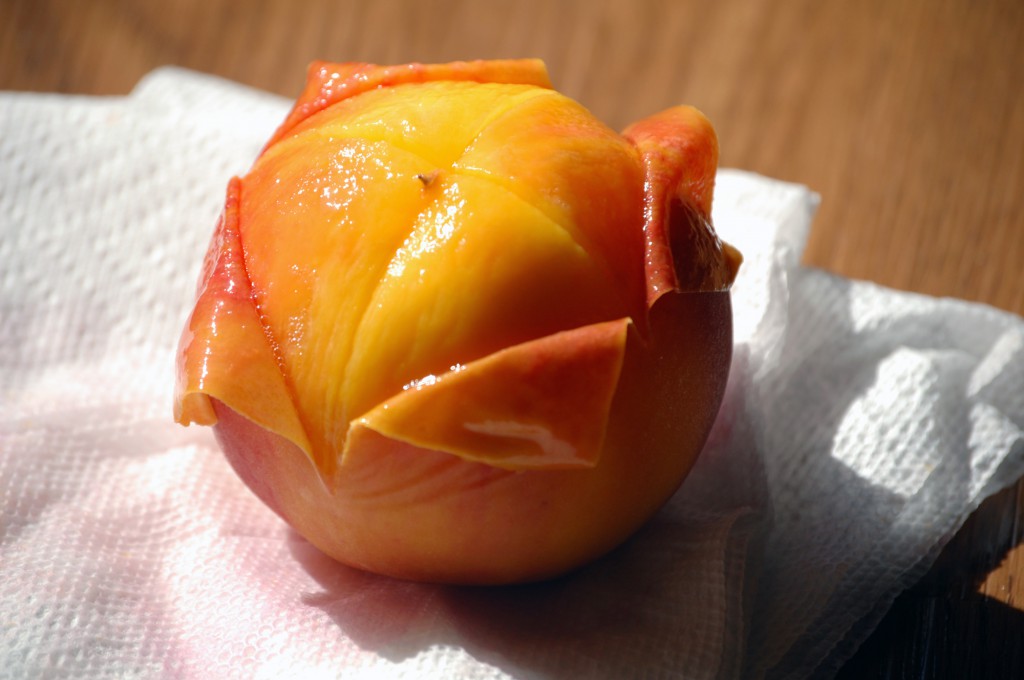 Peeling Peach Skin