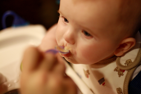 Baby Baby Eating Baby Food