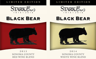 Black bear wine label