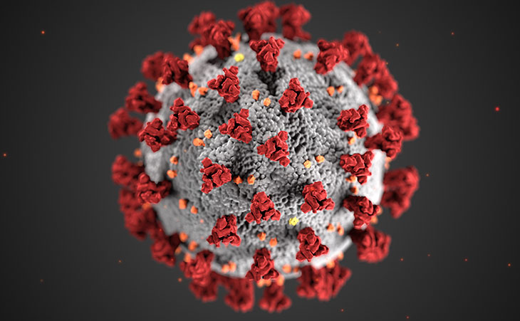 virus under microscope