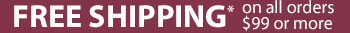 Free Shipping on all orders $99 or more