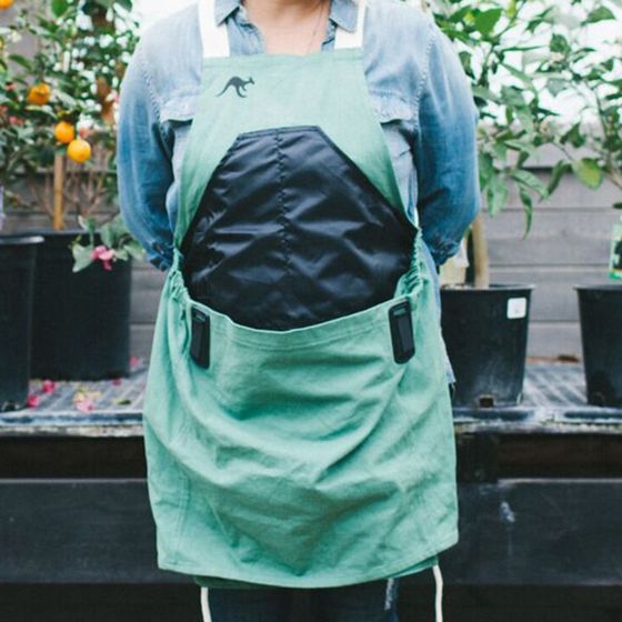 The Roo Gardening & Harvest Apron being worn