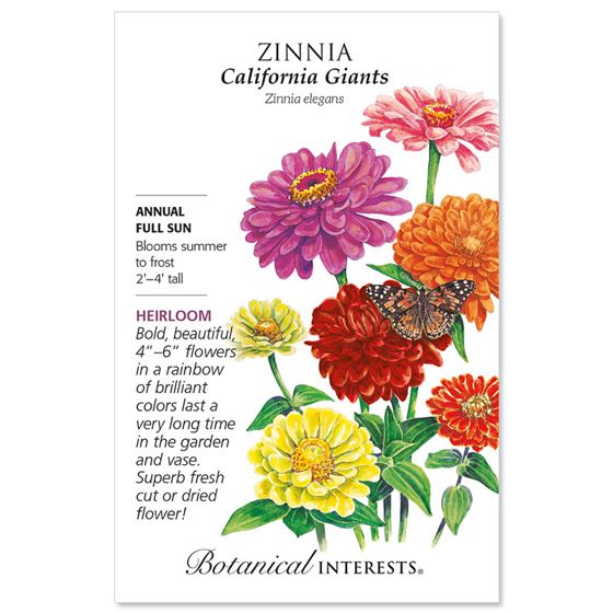 California Giants Zinnia Seed