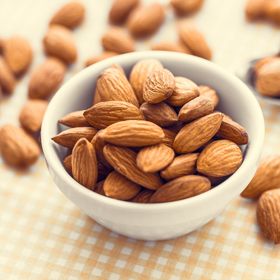 almonds in bowl