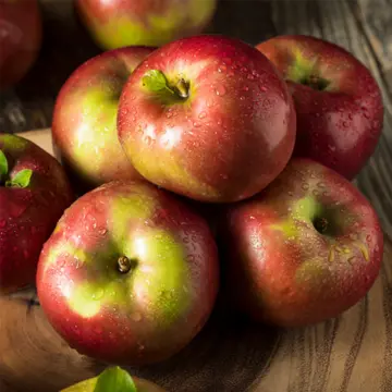 red apple with a bit of green
