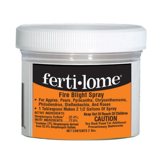 Photo of fireblight spray product container.