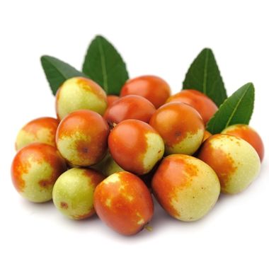Green and brown jujubes