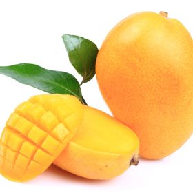Mango cut open