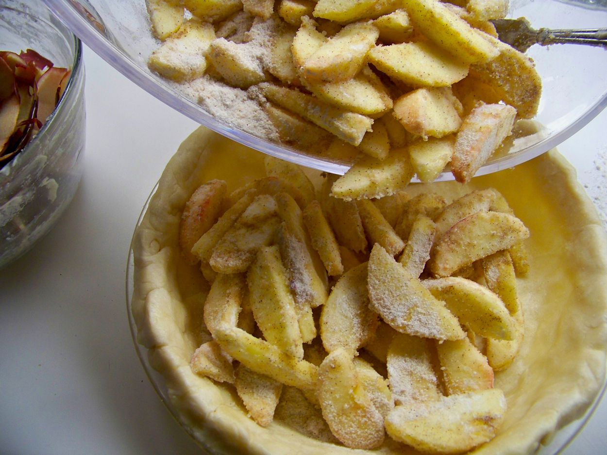 Read the full article Pie Crust Being Filled with Apples