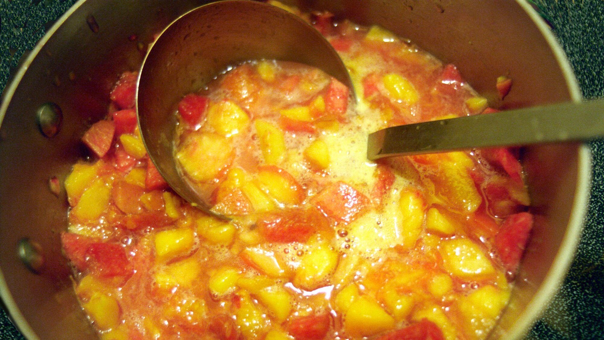 Peaches Cooking for Jam