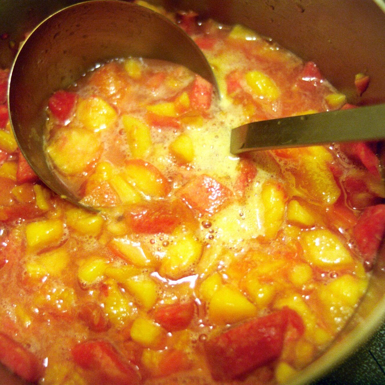 Peaches Cooking for Jam