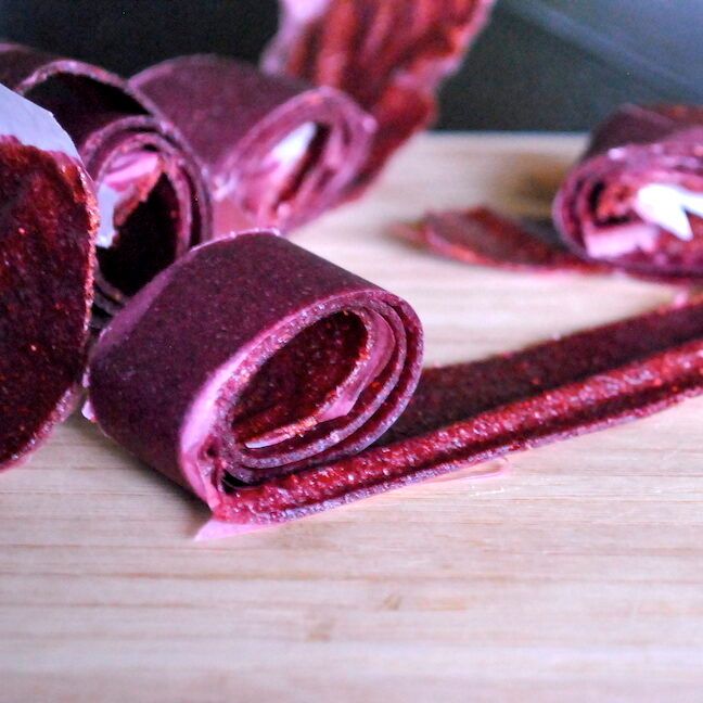 Homemade Strawberry-Blueberry Fruit Leather