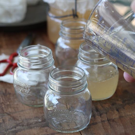 Pouring Apple Vinegar