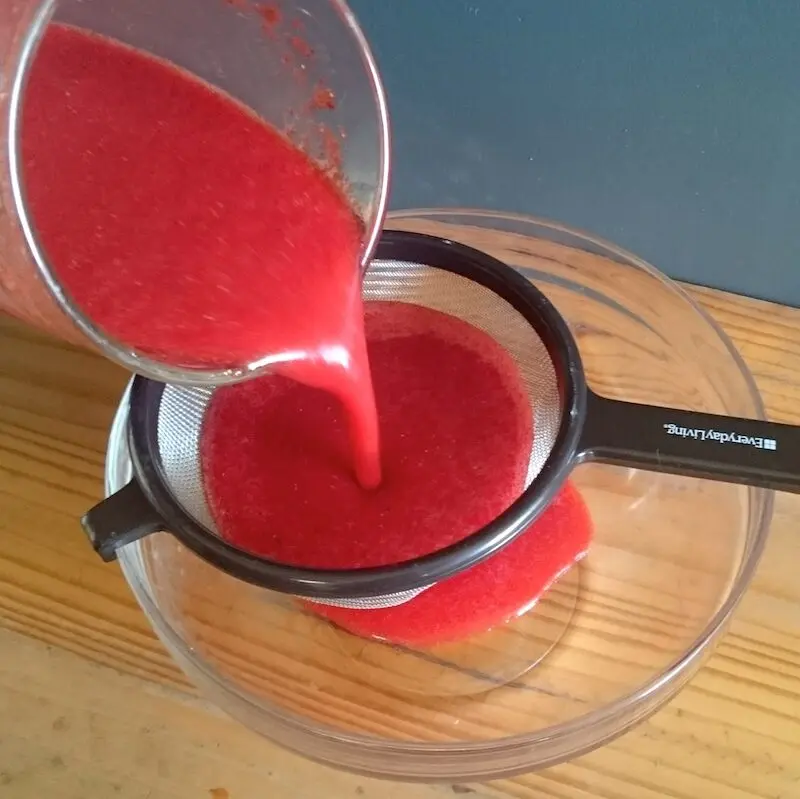 Strain Strawberry Purée