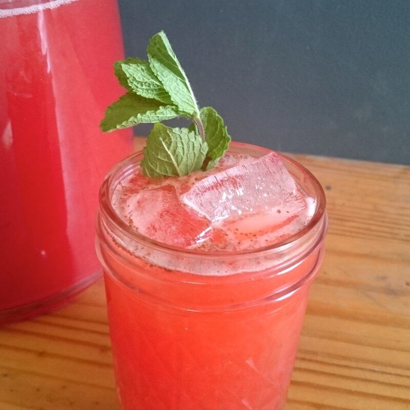 Strawberry Water in Glass